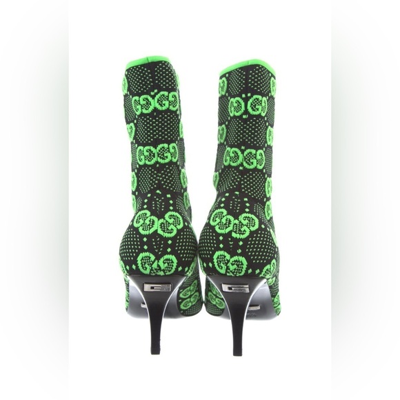 NEW Gucci GG Neon Green Sock Boots - Picture 4 of 13